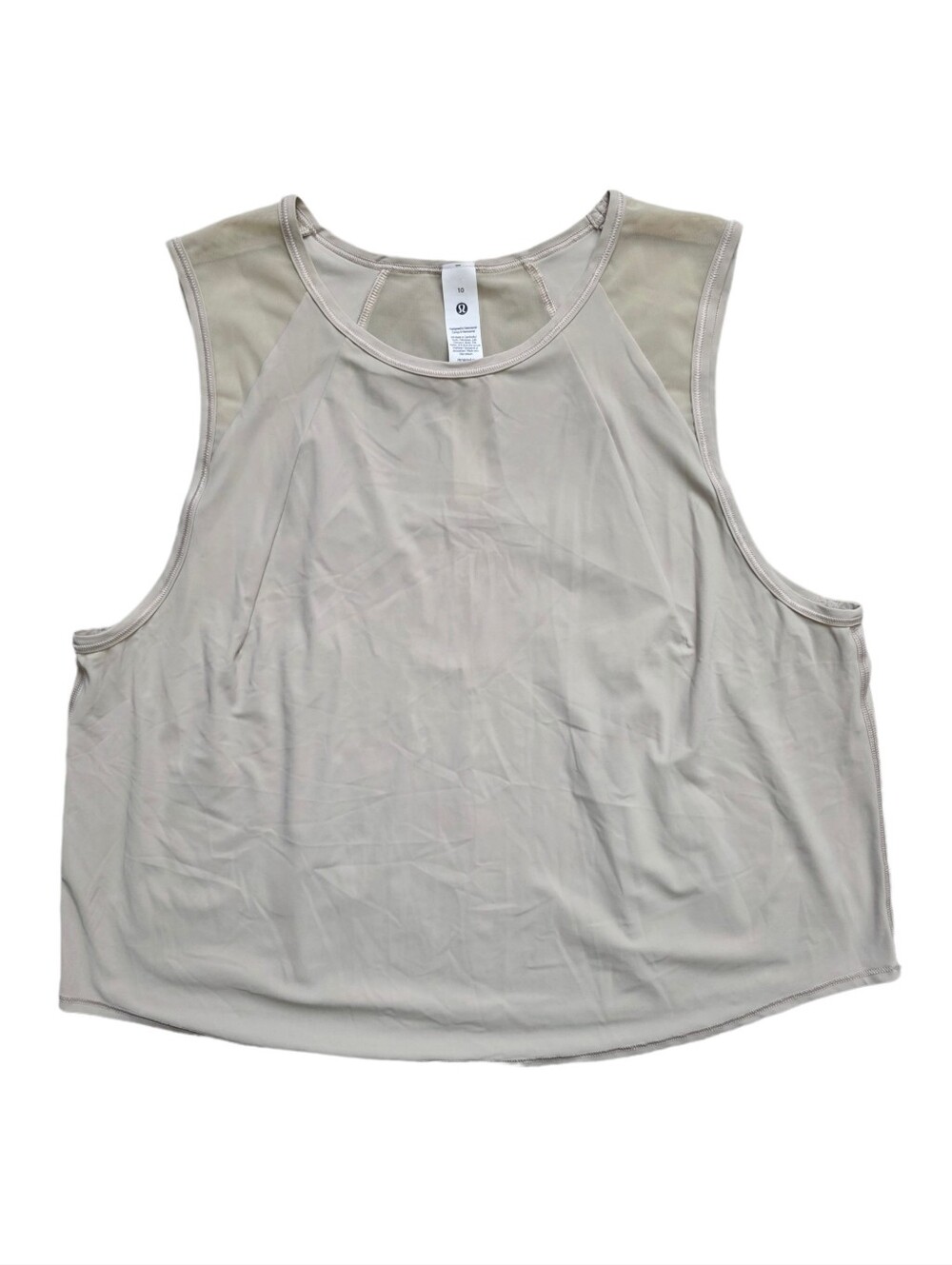 Lululemon Sculpt Cropped Tank Top In Bone Size 10